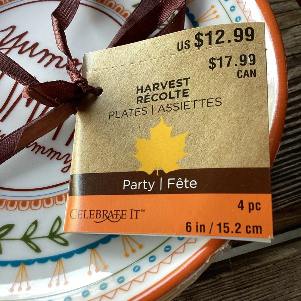 Celebrate It Harvest Party Plates - set of 4